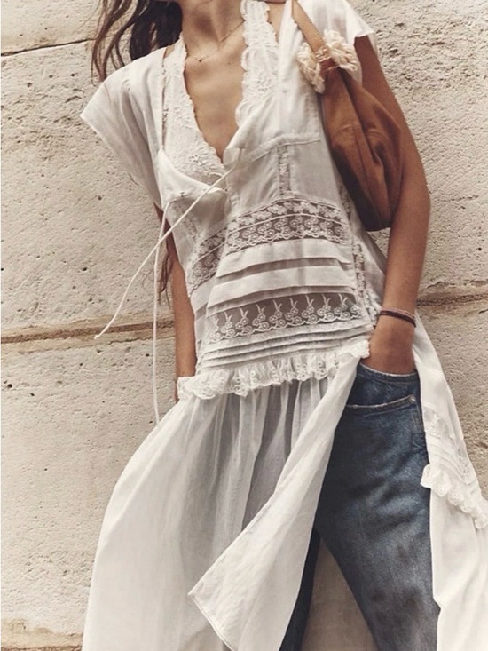 Free People Dresses & Skirts - Free People Tied To You Maxi Top Dress Beach Cover Up Boho Ethereal White Sz XS